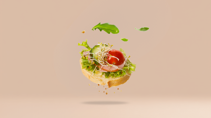 Mini kanapka z szynką