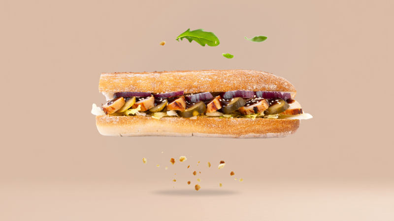 Bagietka z kurczakiem teriyaki