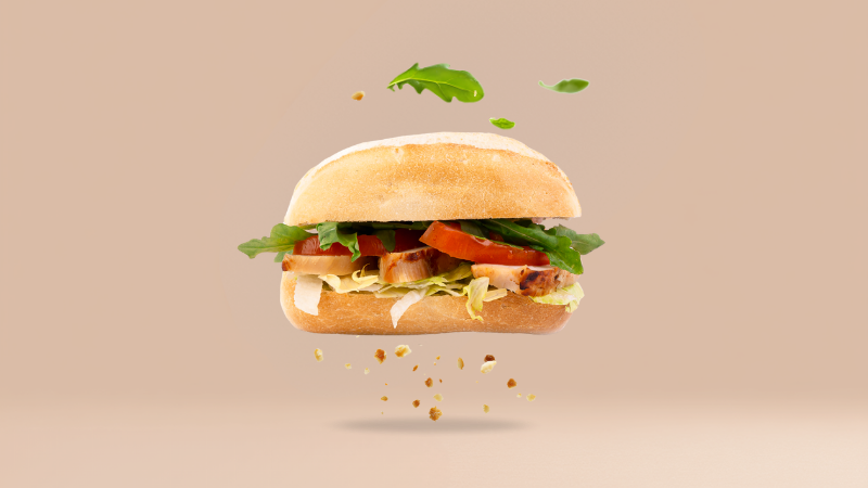 Kanapka z kurczakiem i rukolą