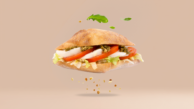 Kanapka włoska z mozzarellą