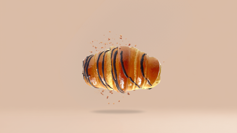 Brioche rogalik z czekoladą