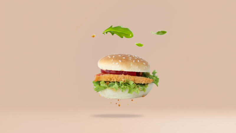 Mini burger z pieczonym kurczakiem