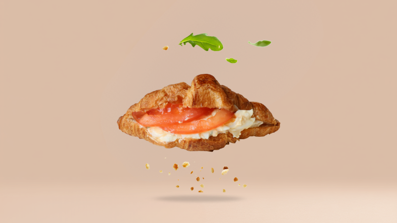 Mini croissant z pastą jajeczną